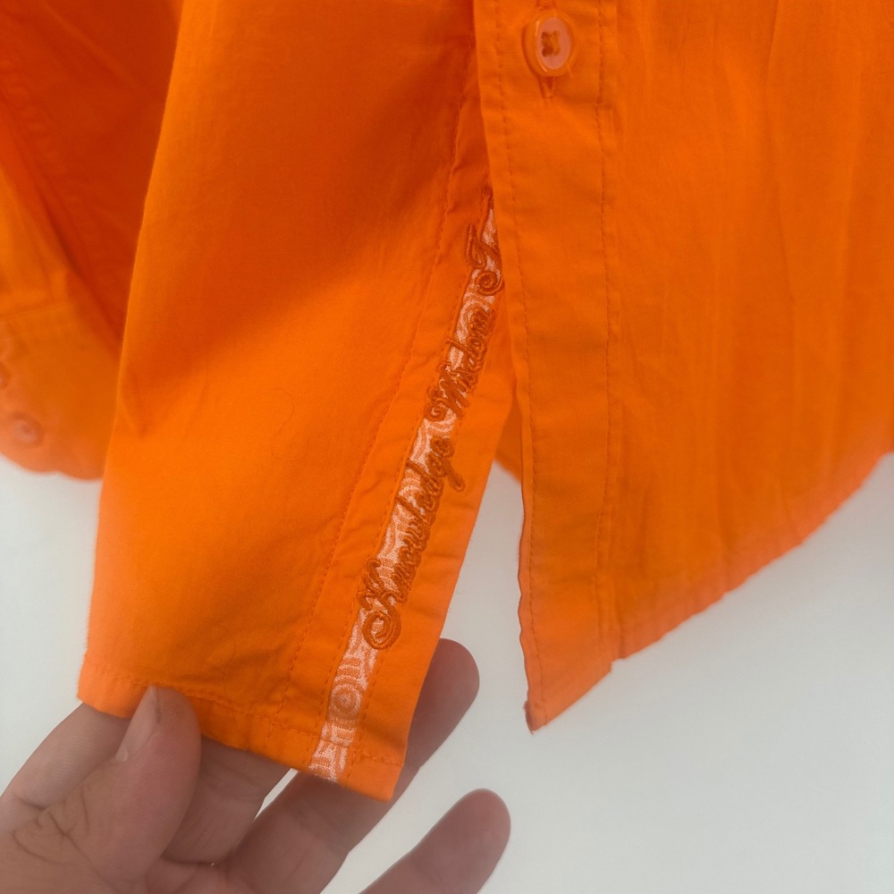 Robert Graham Seaworthy Button Down Shirt Mens XL Orange Classic Fit RS221051CF - Picture 12 of 16